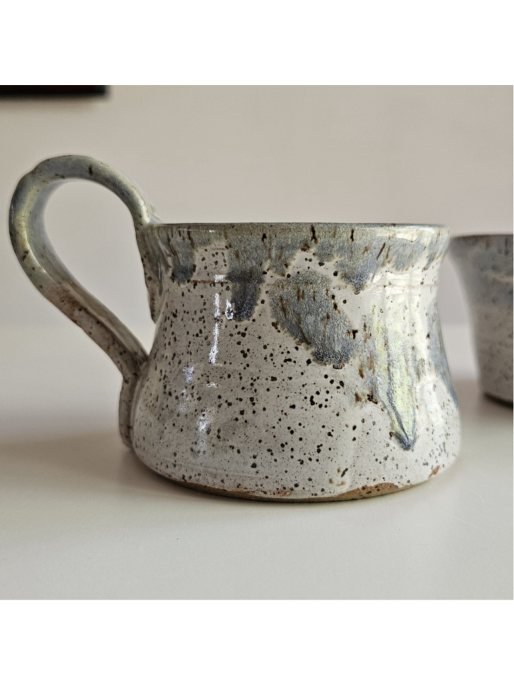 Signed Vintage Studio Pottery Soup Bowl & Mug Set Riveted Strap Handle - Picture 15 of 16